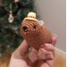 Adorable handmade crochet Awawa wearing a graduation cap, navy cap, or Luffy straw hat, cute hyrax keychain, bag charm, or rear view mirror charm gift