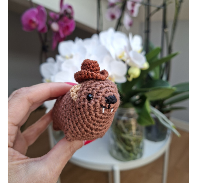 Awawa Hyrax in Cowboy Hat – Tiny Handmade Companion