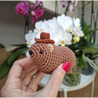 Awawa Hyrax in Cowboy Hat – Tiny Handmade Companion