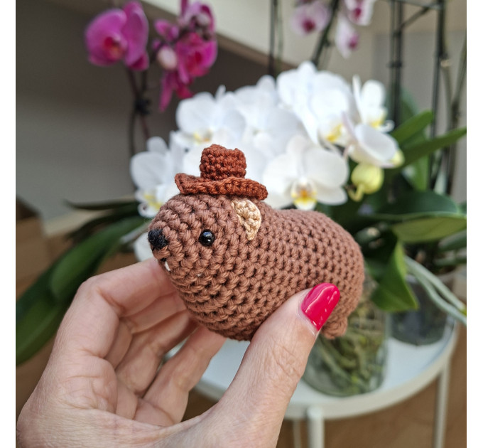 Awawa Hyrax in Cowboy Hat – Tiny Handmade Companion