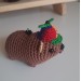 Handmade crochet Awawa Rock Hyrax with propeller hat, rear view mirror, bag charm, keychain, summer lovers gift, Cape hyrax hanging