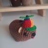Handmade crochet Awawa Rock Hyrax with propeller hat, rear view mirror, bag charm, keychain, summer lovers gift, Cape hyrax hanging