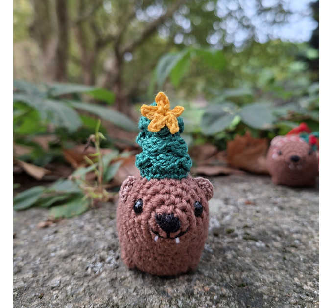 Christmas Tree Awawa – Handmade Crochet Rock Hyrax