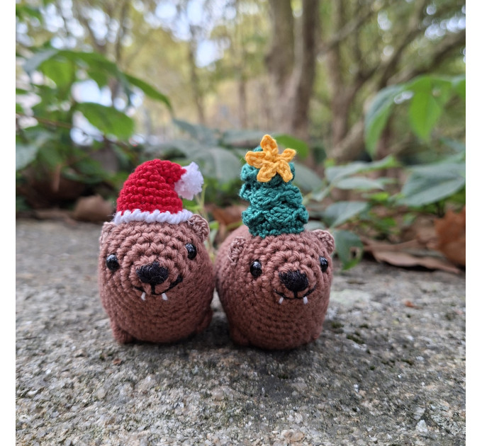 Christmas Tree Awawa – Handmade Crochet Rock Hyrax