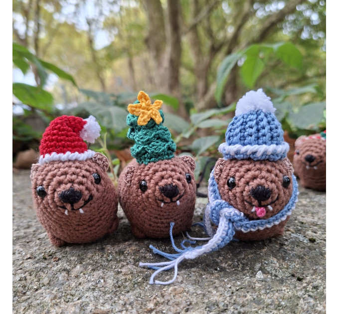 Christmas Tree Awawa – Handmade Crochet Rock Hyrax