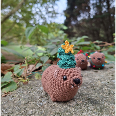 Christmas Tree Awawa – Handmade Crochet Rock Hyrax