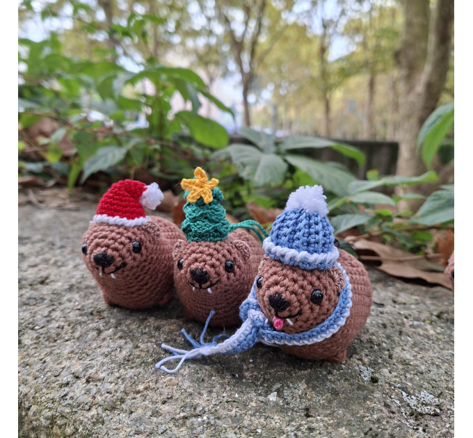 Christmas Tree Awawa – Handmade Crochet Rock Hyrax