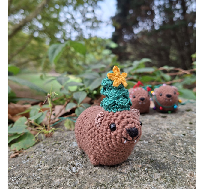 Christmas Tree Awawa – Handmade Crochet Rock Hyrax
