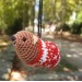 Christmas style Awawa wearing Xmas sweater, hat or reindeer, cute crochet Hyrax keychain, bag charm or rear view mirror car accessory