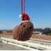 Christmas style Awawa wearing Xmas sweater, hat or reindeer, cute crochet Hyrax keychain, bag charm or rear view mirror car accessory