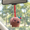 Crochet Awawa Christmas Car Charm – Handmade Rock Hyrax with Holly