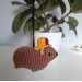 Cute handmade Awawa (rock hyrax) with a tiny fireman helmet