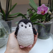 Funny Nihilist Penguin Crochet Keychain – “Why Not” Penguin Meme Car Charm, Backpack Pendant