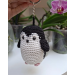 Funny Nihilist Penguin Crochet Keychain – “Why Not” Penguin Meme Car Charm, Backpack Pendant