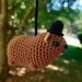 Halloween style Hyrax, handmade crochet awawa animal with Witch hat, Top hat, Pumpkin hat, unique rear view mirror charm, bag accessory, or keychain