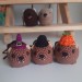 Halloween style Hyrax, handmade crochet awawa animal with Witch hat, Top hat, Pumpkin hat, unique rear view mirror charm, bag accessory, or keychain