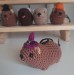 Halloween style Hyrax, handmade crochet awawa animal with Witch hat, Top hat, Pumpkin hat, unique rear view mirror charm, bag accessory, or keychain