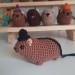 Halloween style Hyrax, handmade crochet awawa animal with Witch hat, Top hat, Pumpkin hat, unique rear view mirror charm, bag accessory, or keychain