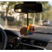 Handmade Crochet Hyrax with Pride Bows – Rearview Mirror Decor or Keychain