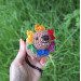 Handmade Crochet Hyrax with Pride Bows – Rearview Mirror Decor or Keychain