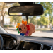 Handmade Crochet Hyrax with Pride Bows – Rearview Mirror Decor or Keychain