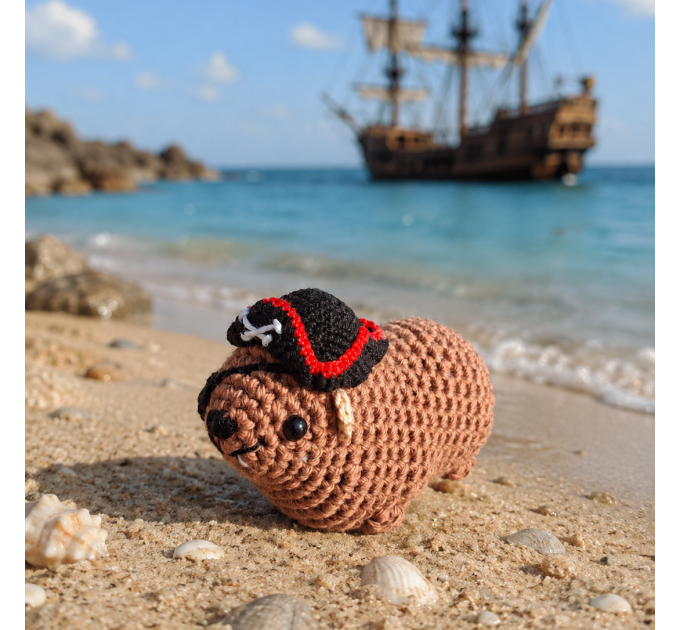 Handmade Crochet Pirate Hyrax (Awawa)
