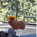 Handmade Crochet Rock Hyrax (Awawa) Charm – Collectible Aesthetic, Awawa wearing Sunflower, Bluebell or Mushroom hat