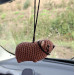 Handmade Crochet Rock Hyrax (Awawa), Rock fan gift, Rearview mirror car charm