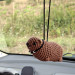 Handmade Crochet Rock Hyrax (Awawa), Rock fan gift, Rearview mirror car charm