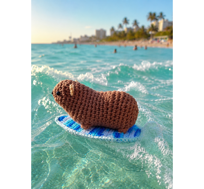 Handmade Crochet Surfing Hyrax (Awawa)