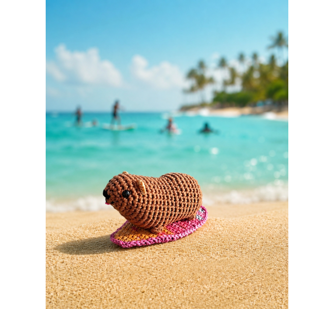 Handmade Crochet Surfing Hyrax (Awawa)
