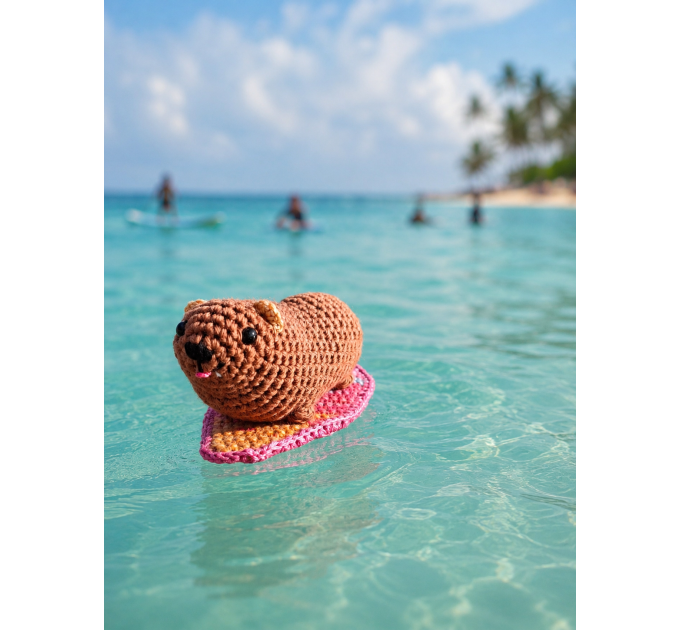 Handmade Crochet Surfing Hyrax (Awawa)