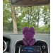 Hanging bat crochet car charm for rear view mirror