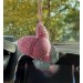 Hanging bat crochet car charm for rear view mirror