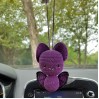 Hanging bat crochet car charm for rear view mirror