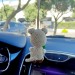 Quokka happy crochet rear view mirror car charm or backpack pendant