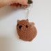 Rock Hyrax Wawa Awawa animal for rear view mirror, bag charm, keychain, Christmas ornament, handmade crochet gift, Cape hyrax hanging