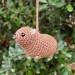 Rock Hyrax Wawa Awawa animal for rear view mirror, bag charm, keychain, Christmas ornament, handmade crochet gift, Cape hyrax hanging