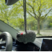 Sad hamster viral meme, cute crochet rear view mirror car charm, keychain or backpack pendant