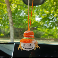 Scarecrow car charm, keychain, and Halloween ornament
