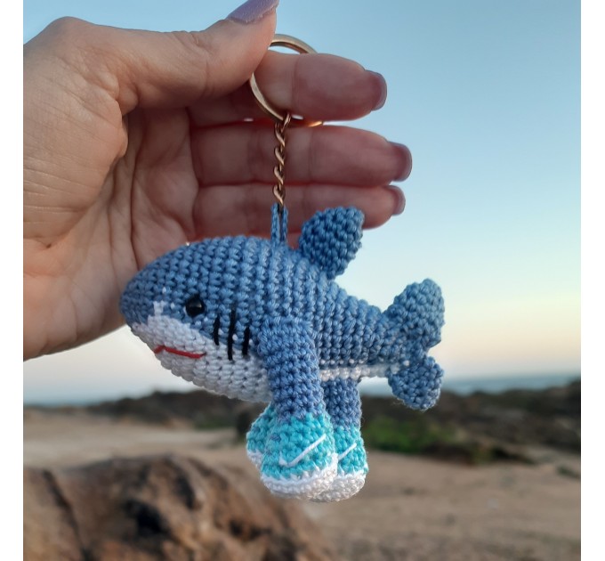 Tralalero Tralala Italian Brainrot Animal crochet plushie, keychain or bag charm