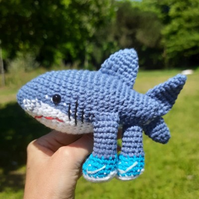 Tralalero Tralala Italian Brainrot Animal crochet plushie, keychain or bag charm