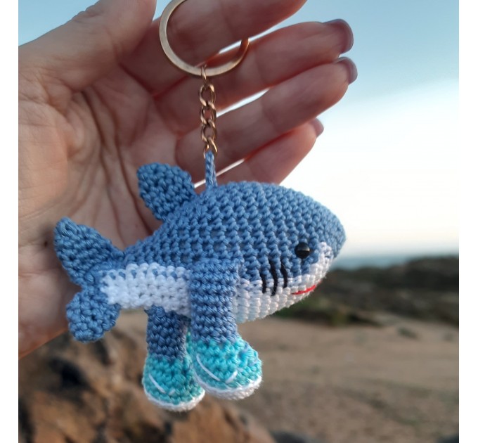 Tralalero Tralala Italian Brainrot Animal crochet plushie, keychain or bag charm
