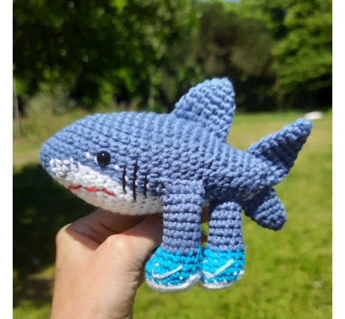 Tralalero Tralala Italian Brainrot Animal crochet plushie, keychain or bag charm