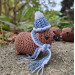 Winter Awawa Crochet Charm – Handmade Rock Hyrax with Beanie & Scarf