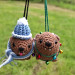 Winter Awawa Crochet Charm – Handmade Rock Hyrax with Beanie & Scarf