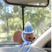 Winter Awawa Crochet Charm – Handmade Rock Hyrax with Beanie & Scarf