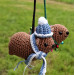 Winter Awawa Crochet Charm – Handmade Rock Hyrax with Beanie & Scarf