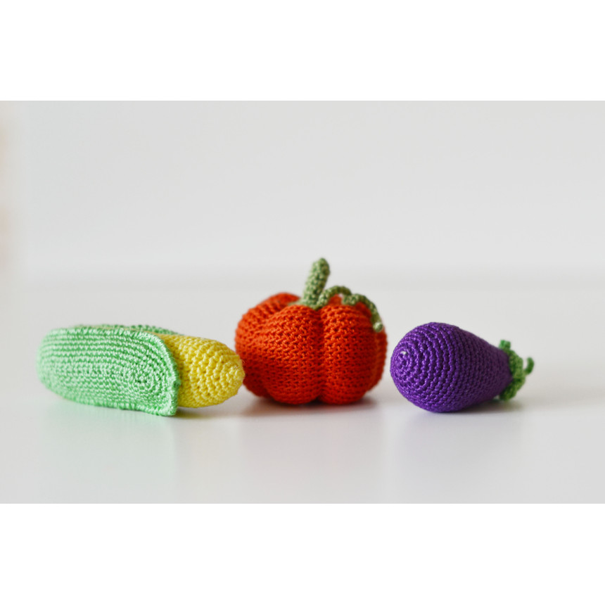 Crochet play food Toddler learning toy Monressori toys