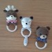 Baby rattle crochet forest animals